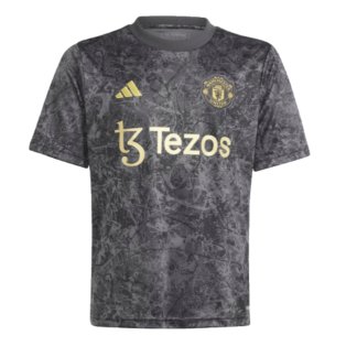 2023-2024 Man Utd Pre-Match Shirt (Black) - Kids