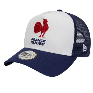 France Rugby White A-Frame Trucker Cap