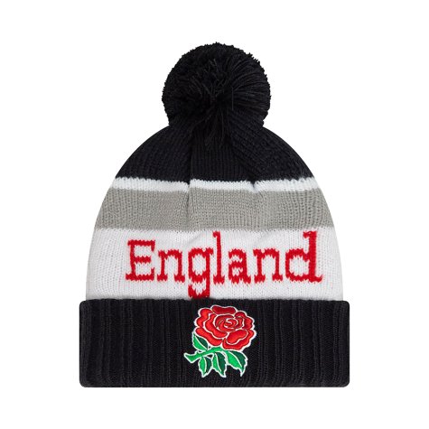 England Rugby Wordmark Navy Jake Beanie Hat (Kids)