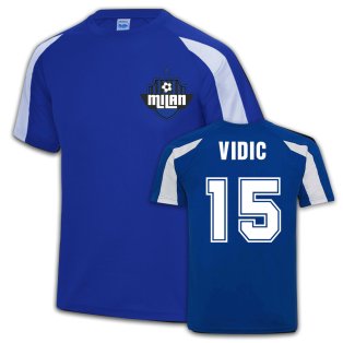 Nemanja Vidic Inter Milan Sports Training Jersey (blue) - Kids