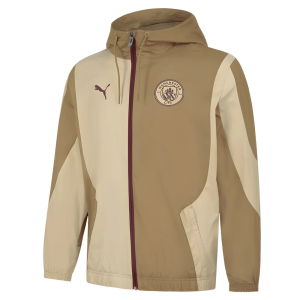 2023-2024 Man City Prematch Woven Jacket (Toasted)