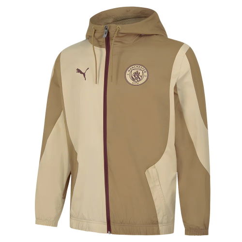 2023-2024 Man City Prematch Woven Jacket (Toasted)