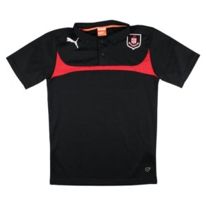 2015-2016 Airdrie Pre-Match Polo Shirt (Black-Red)