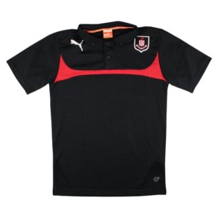 2015-2016 Airdrie Pre-Match Polo Shirt (Black-Red)