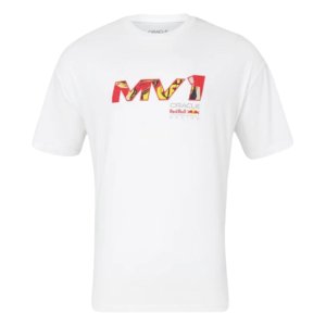 2024 Red Bull Racing Max Verstappen Pop Art Oversized T-Shirt (White)