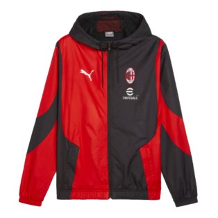 2023-2024 AC Milan Prematch Woven Jacket (Black)