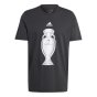 adidas Euro 2024 Official Emblem Trophy T-Shirt - Black