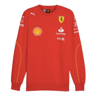 2024 Ferrari Team Crew Neck Sweatshirt (Red)