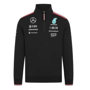 2024 Mercedes-AMG Team 1/4 Zip Sweater (Black)