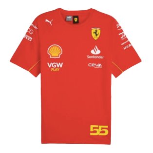 2024 Ferrari Carlos Sainz Driver T-Shirt (Red)