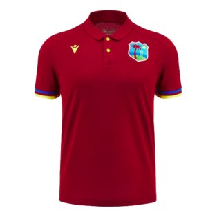 2023-2024 West Indies Cricket Travel Polo (Maroon)