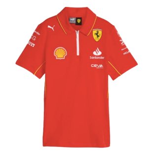 2024 Scuderia Ferrari Team Polo Shirt (Red) - Womens