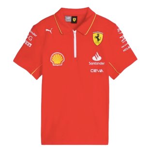 2024 Scuderia Ferrari Team Polo Shirt (Red) - Kids