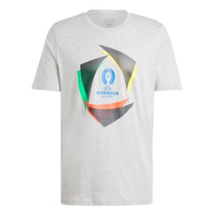 adidas EURO24 Official Emblem Ball T-Shirt - Grey