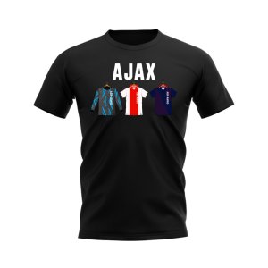 Ajax 1994-1995 Retro Shirt Text T-shirt (Black)