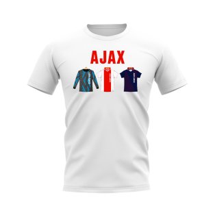 Ajax 1994-1995 Retro Shirt Text T-shirt (White)
