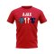 Ajax 1994-1995 Retro Shirt Text T-shirt (Red)