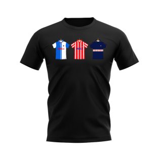 Atletico Madrid 1997-1998 Retro Shirt T-shirt (Black)