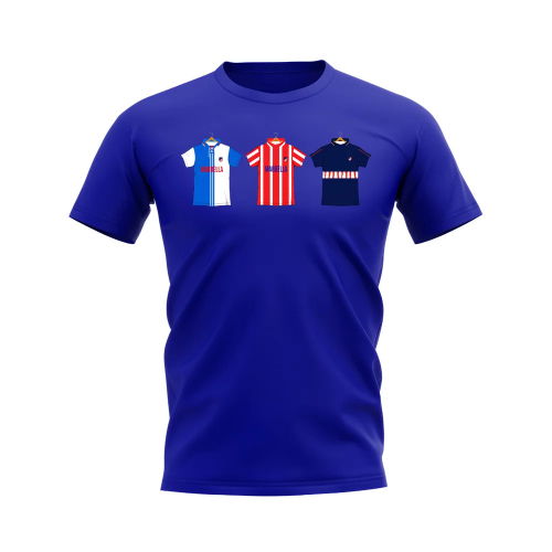 Atletico Madrid 1997-1998 Retro Shirt T-shirt (Blue)
