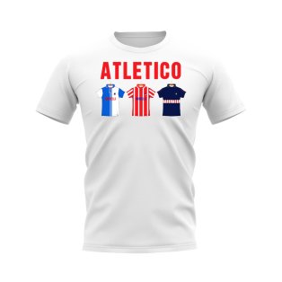 Atletico Madrid 1997-1998 Retro Shirt Text T-shirt (White)
