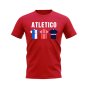 Atletico Madrid 1997-1998 Retro Shirt Text T-shirt (Red)