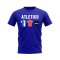 Atletico Madrid 1997-1998 Retro Shirt Text T-shirt (Blue)