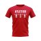 Atletico Madrid 2004-2005 Retro Shirt Text T-shirt (Red)