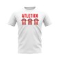 Atletico Madrid 2004-2005 Retro Shirt Text T-shirt (White)