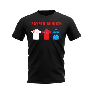 Bayern Munich 1991-1992 Retro Shirt T-shirt Text (Black)