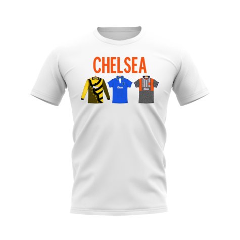 Chelsea 1995-1996 Retro Shirt T-shirts - Text (White)