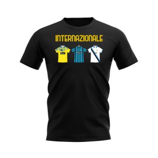 Inter Milan 1993-1994 Retro Shirt T-Shirt -Text (Black)