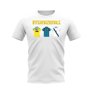 Inter Milan 1993-1994 Retro Shirt T-Shirt -Text (White)