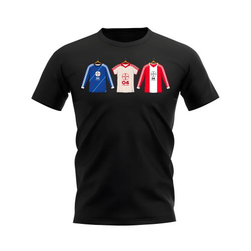Leverkusen 1984-1985 Retro Shirt T-shirt (Black)  Leverkusen 1984-1985 Retro Shirt T-shirt (Black)