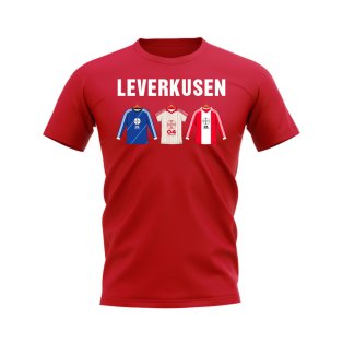 Leverkusen 1984-1985 Retro Shirt Text T-shirt (Red)