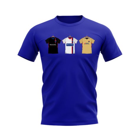 Lyon 2007-2008 Retro Shirt T-shirt (Blue)