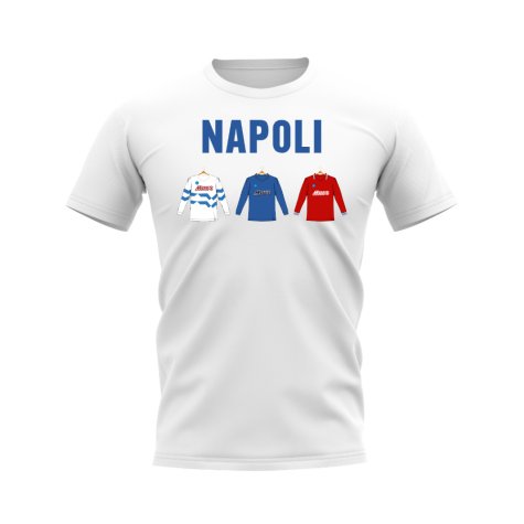 Napoli 1989-1990 Retro Shirt Text T-shirt (White)