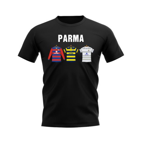 Parma 1998-1999 Retro Shirt Text T-shirt (Black)