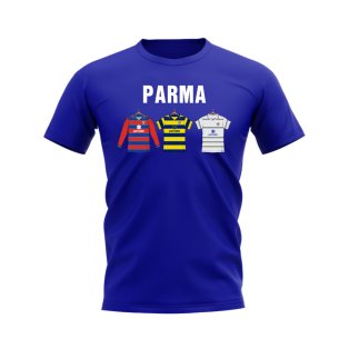 Parma 1998-1999 Retro Shirt Text T-shirt (Blue)