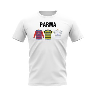 Parma 1998-1999 Retro Shirt Text T-shirt (White)