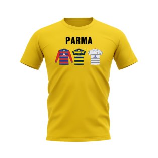Parma 1998-1999 Retro Shirt Text T-shirt (Yellow)