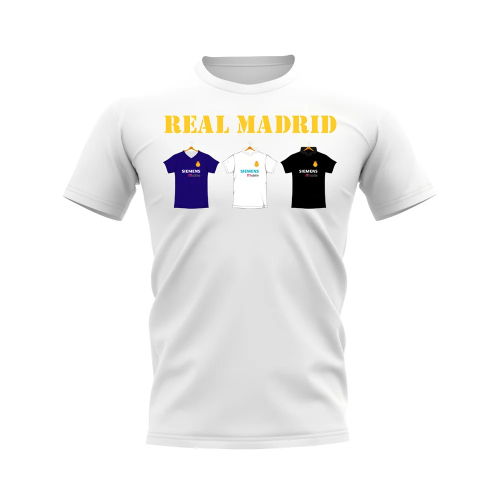 Real Madrid 2002-2003 Retro Shirt T-shirt - Text (White)