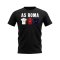 Roma 2000-2001 Retro Shirt Text T-shirt (Black)