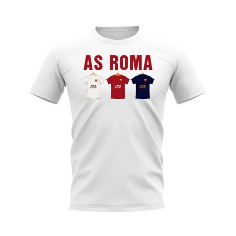 Roma 2000-2001 Retro Shirt Text T-shirt (White)