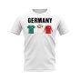 Germany 1988 Retro Shirt Text T-shirt (White)