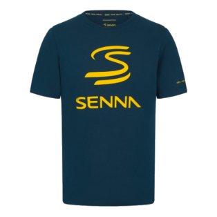 2024 Ayrton Senna Mens Logo T-Shirt (Navy)