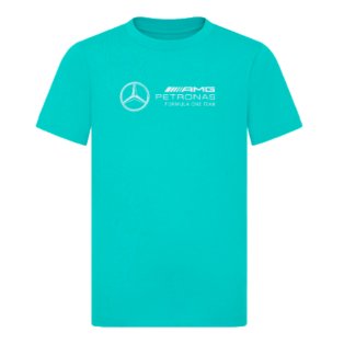 2024 Mercedes Mens Large Logo T-Shirt (Ultra Teal)