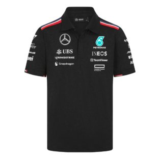 2024 Mercedes-AMG Petronas Team Polo Shirt (Black)