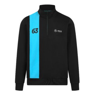 2024 Mercedes George Russell 1/4 Zip Sweatshirt (Black)