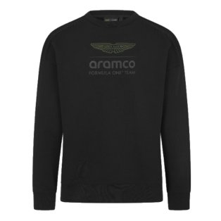 2024 Aston Martin Stealth Logo Crew Sweatshirt (Black)