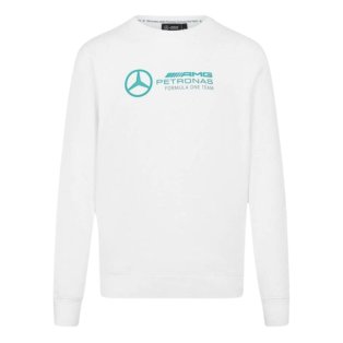 2024 Mercedes-AMG Mens Crew Neck Sweatshirt (White)